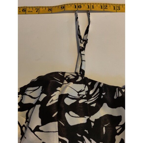 NW Collections Party Dress Spaghetti Strap Lined Black/Ivory Size 12 - Picture 9 of 12